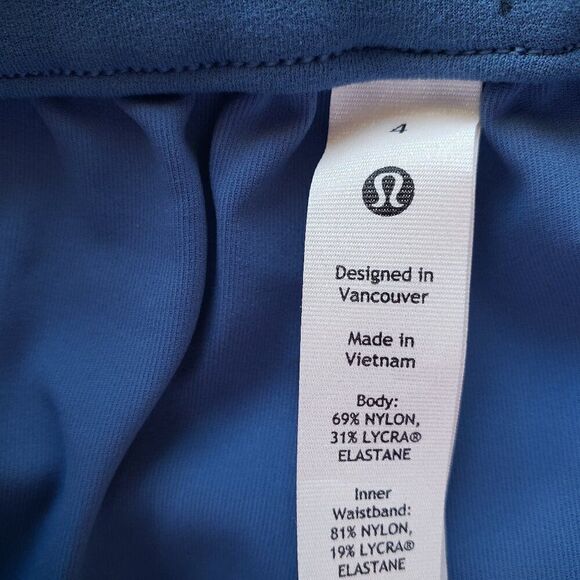 Lululemon Stretch High Rise Pant 7/8 Length Size 4 Soft Denim Blue Drawstring - Picture 8 of 11